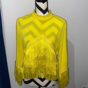 Fringe Yellow Blouse